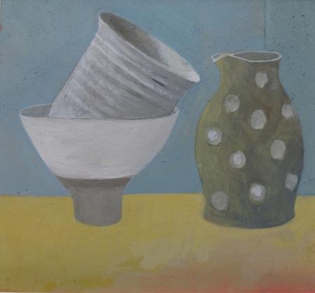 Pots on Yellow