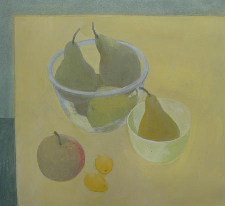 Golden Russetand four pears