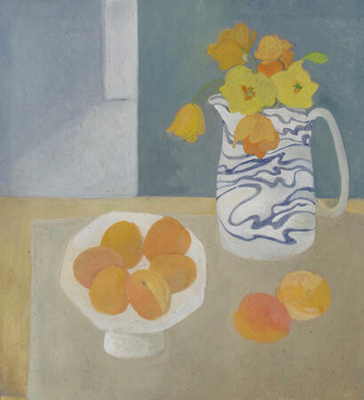Marbled Jug and Apricots