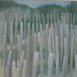 Dunescape with orange flower