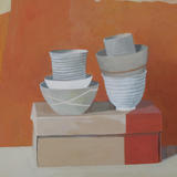 Stacked Bowls on a Shoebox