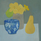 Blue bowl and Nasturtiums