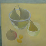 Golden Russetand four pears