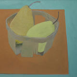 Two pears in a basket