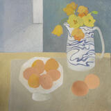 Marbled jug and Apricots