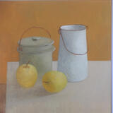 Two vessels  and apples