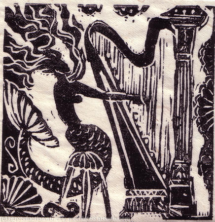 Harp and mermaid