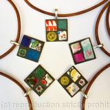 Square Mosaic Pendants 