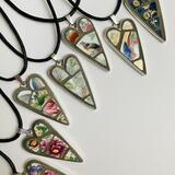 Heart Mosaic Pendants 