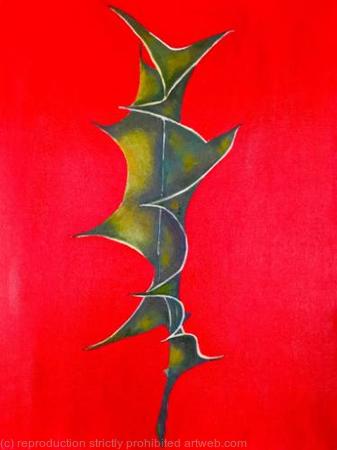 Holly Leaf, with Red