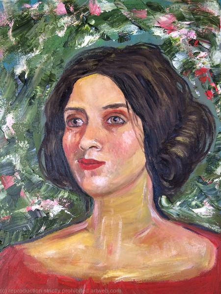 The Rose Bower Homage to John William Waterhouse