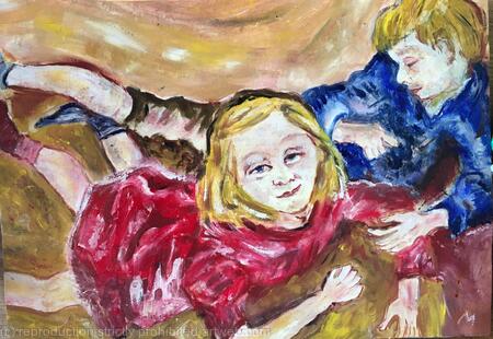 Homage to  Oskar Kokoschka’s Children Playing