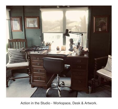 Inside the Studio - Workspace, Desk and Artwork