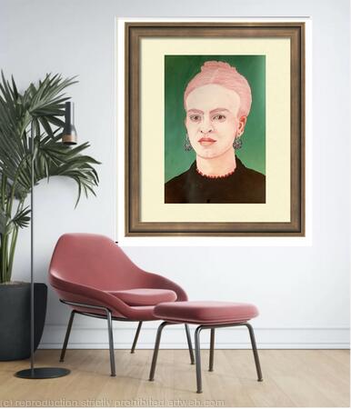 Inside the Studio - finished artwork framed