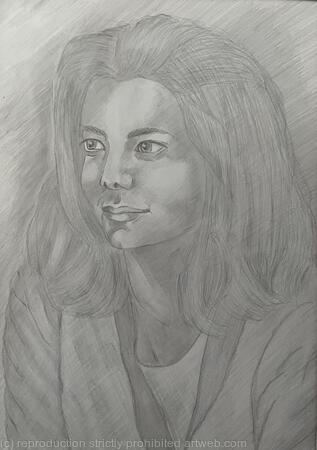 Silverpoint Drawing of 'Laetitia' by Margot Stinton
