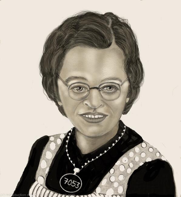 Portrait of a Woman with Glasses by Margot Stinton