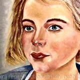 Portrait of a Girl in a Blue Dress