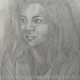 Silverpoint Drawing of 'Laetitia' by Margot Stinton