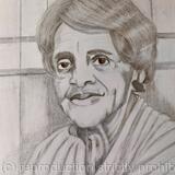 Silverpoint Drawing 'The Jazz Queen' -  Adelaide Hall by Margot Stinton