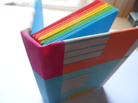 Gallery of handmade books - closed spine hard back book A6  