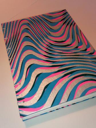 Coptic binding with psychedelic cover