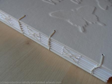 Coptic stitch plus French link stitch wedding book #1