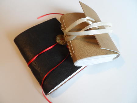 Leather cover lined ribbon 4