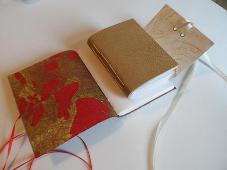 Leather cover lined ribbon 8