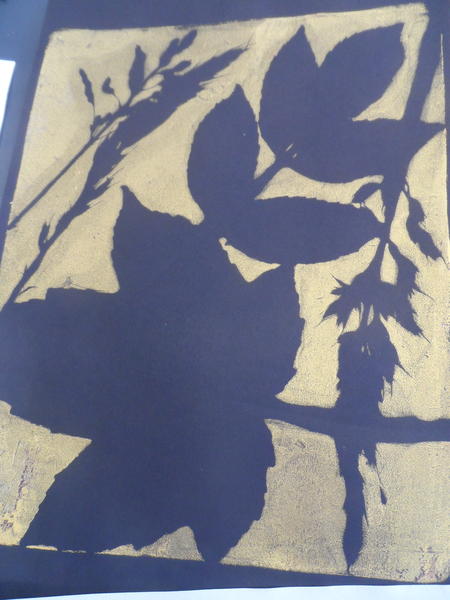 Gelli printing - nature inspired - students work