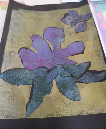 Gelli printing - Nature inspired - students work