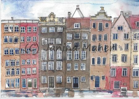 Amsterdam 2 Red Buildings