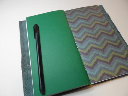 Midori style travellers notebook no 2 green leather