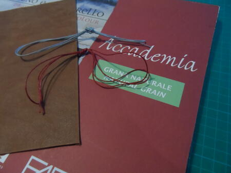 Wrapped cord leather pack 13 beige leather