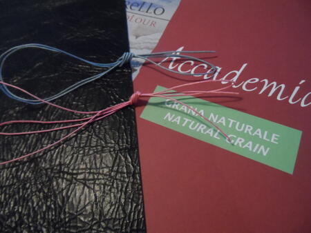 Wrapped cord leather pack 14 Brown / black leather