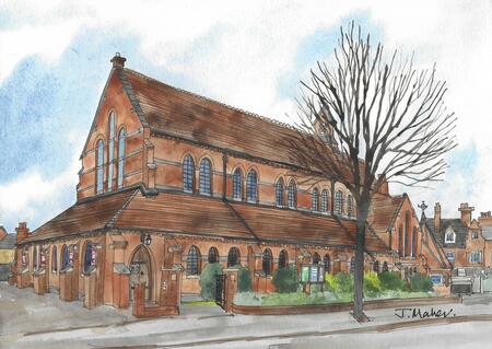 Redland Parish Church, left corner view