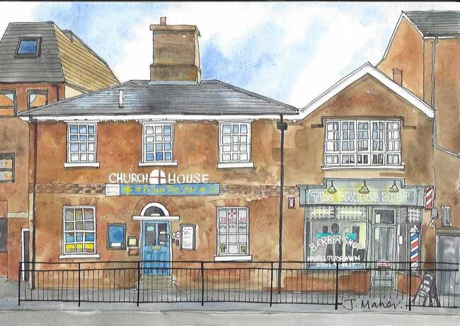 Church House and Barber Shop