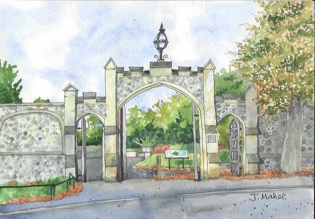 Caversham Court Garden entrance