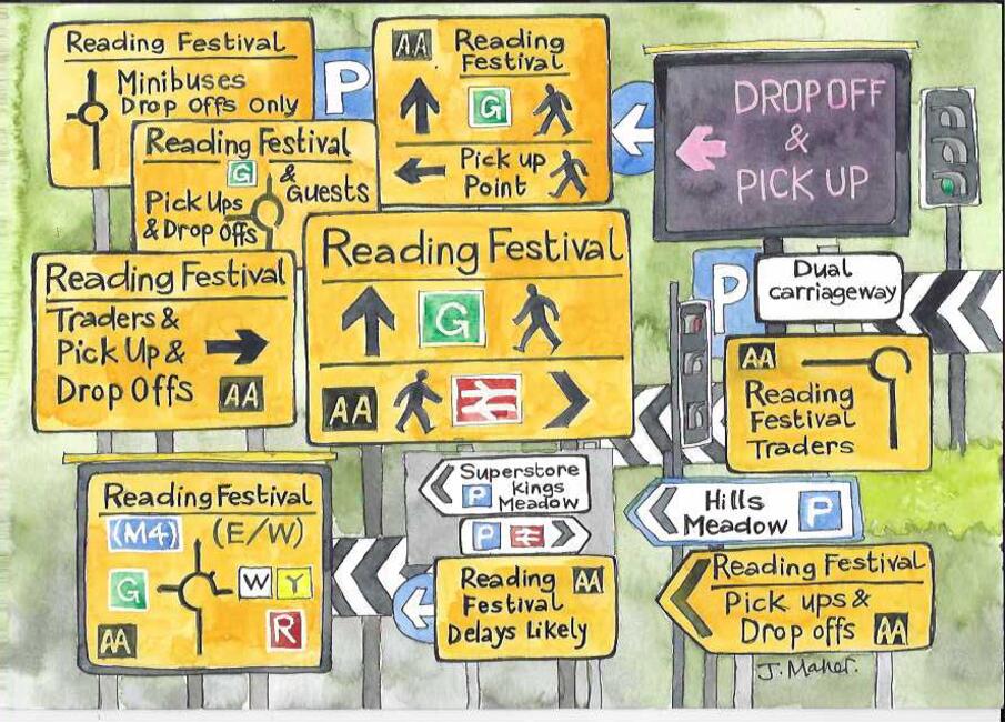 Reading Festival signs