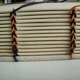 2 needle Coptic with multi coloured thread