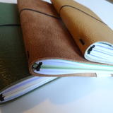 Leather cover Midori style travellers notebook 3