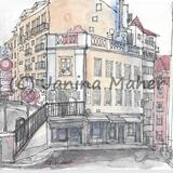Lisbon Corner Café (landscape version)