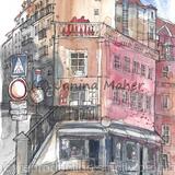 Lisbon  Corner Café (portrait version)