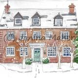 Private house in snow