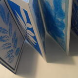 Example of faux cyanotype concertina book