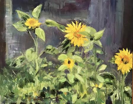 Sunflowers, oil painting