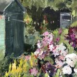 Garden with petunias 