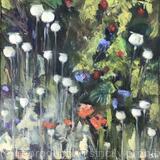 Poppies, cornflowers, raspberries