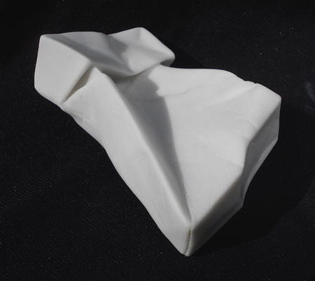 'Fag Packet no.2', Carrara marble, life size 105 x 66 x 46mm, £675