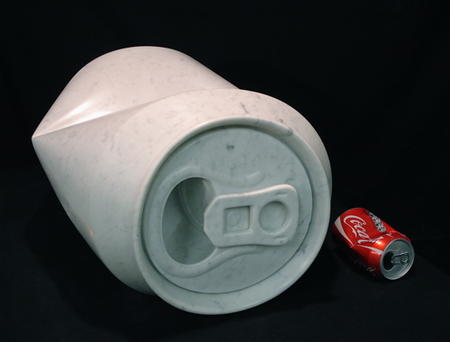 'Can', Carrara marble, 4.2 times life size 479 x 388 x 266mm, £10,000