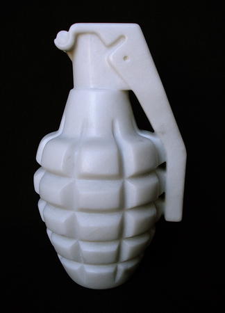 'Grenade no.3', Carrara marble, life size 117 x 69 x 61mm, £765